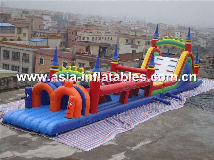 Children Park Amusement Games, Inflatable Pretty Clolred Obstacle Challenges