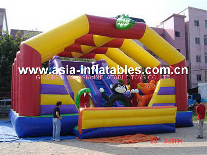 Outdoor Inflatable Fun Fair, Inflatable Funland With Dome Arches For Sale