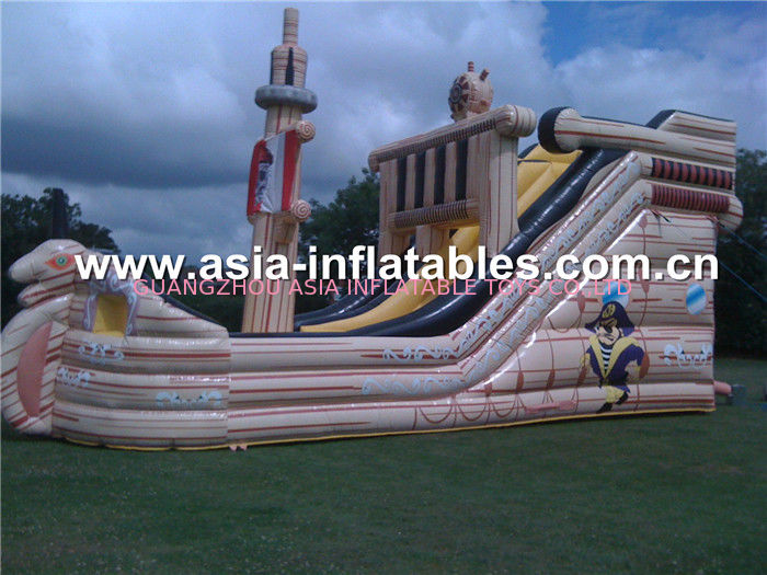 Commercial Grade Inflatable Ship Trampolin Park With Bouncy Castle For Children