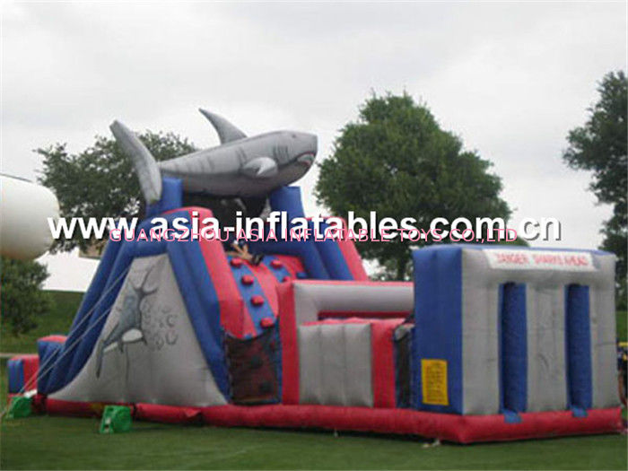 Inflatable Shark Obstacle Challenges, Inflatable Obstacle Course