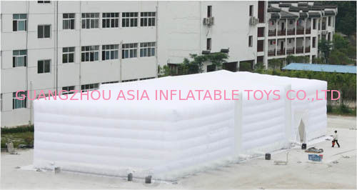 White inflatable outdoor party tent for wedding event