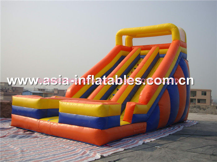 Inflatable Pvc Tarpaulin Dual Slide For Children Park Games