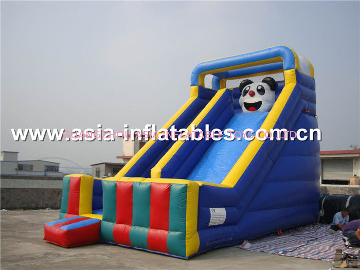 Commercial Inflatable Slide With Panda Cartoon Used For Party And Holiday