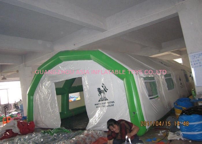 Mobile air beam inflatable hospital tent for emergency
