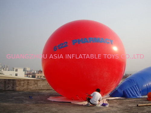 0.18mm Pvc Red Brand Helium Balloon Advertising Inflatables With Retail Price