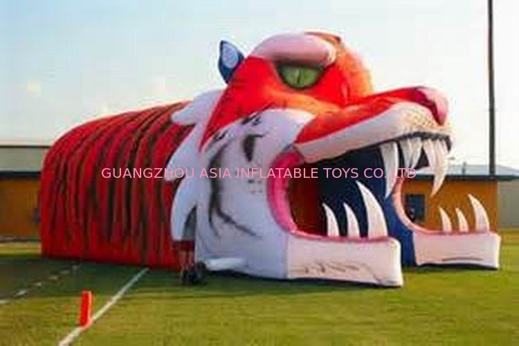 Giant Inflatable Tiger Tunnel, Infaltable Tunnel For Outdoor Advertising