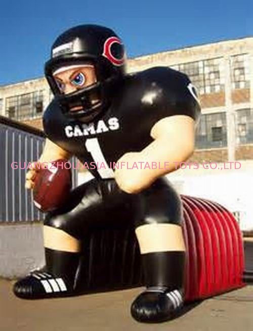 Inflatable Tunnel With NFL Player Model For Event Promotion And Advertising