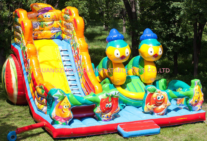 Lovely Inflatable Bug Funcity With Slide, Inflatable Funland For Kids