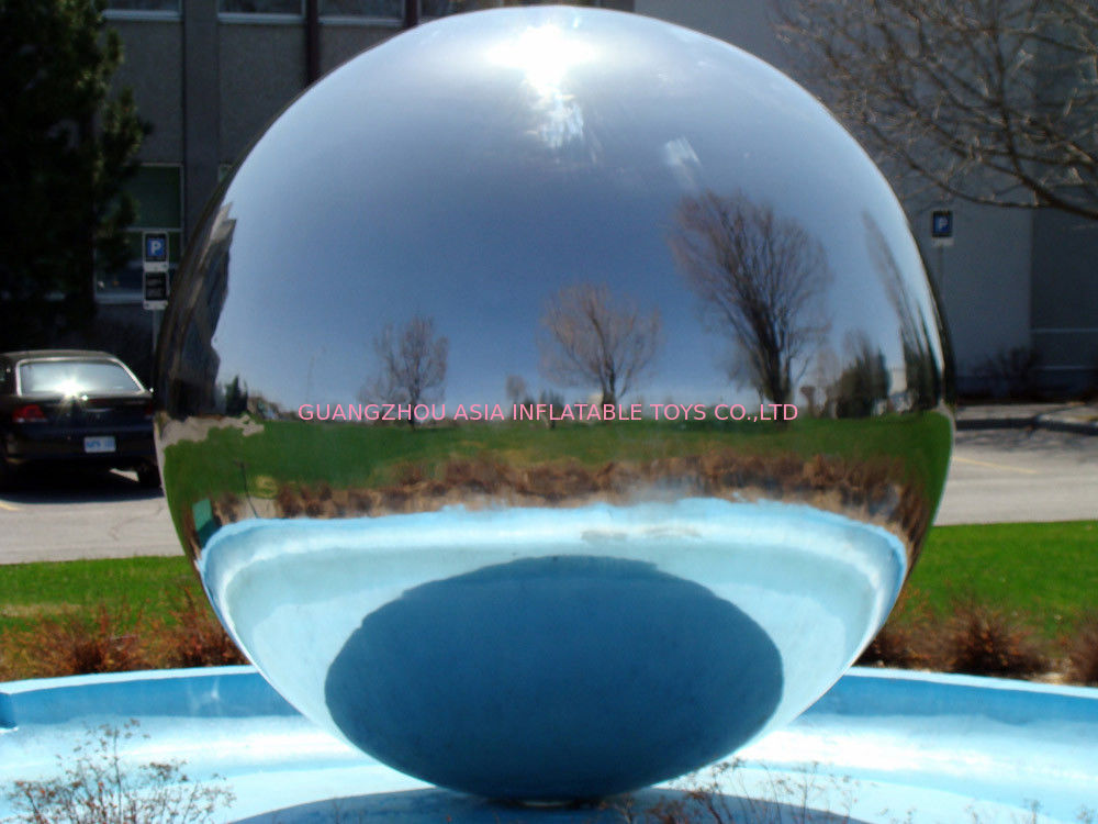 Delicate Inflatable Advertising Mirror Ball For Celebrations , Sliver Mirror Ball