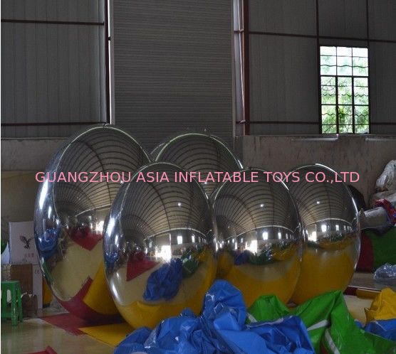 Charming Sport Advertising Inflatable Mirror Ball For Party , Mirrored inflatable ball