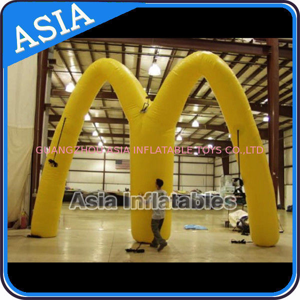 Yellow Inflatable Arch Door For Mcdonald's Opening Celebration