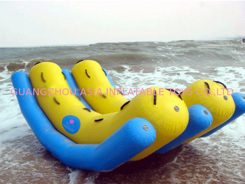 Double Tubes Inflatable Floating Seesaw For Seaside Entertainment , Inflatable Water Games