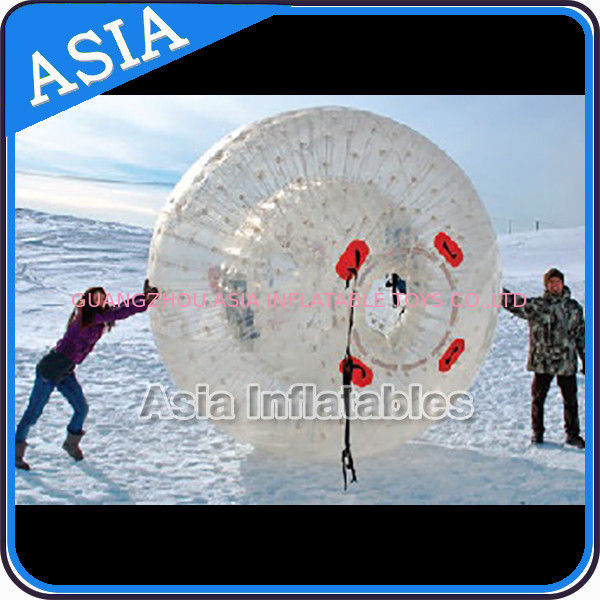 Clear Inflatable Human Hamster Ball ,  Zorb Ball Used On Snow