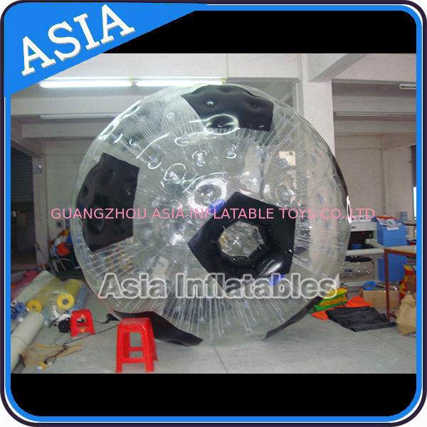 Football Shape Inflatable Zorb Ball , Zorbing Ball Used On The Sea