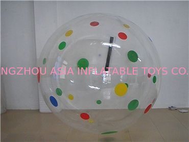 Clear PVC Inflatable Water Balls with Color Dots For Kids Inflatables Pools