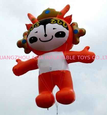 Attractive inflatable fuwa balloon with pvc material