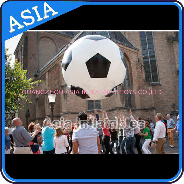 Football Helium Balloon And Blimps , Soccer Advertising Ball Inflatable Sports